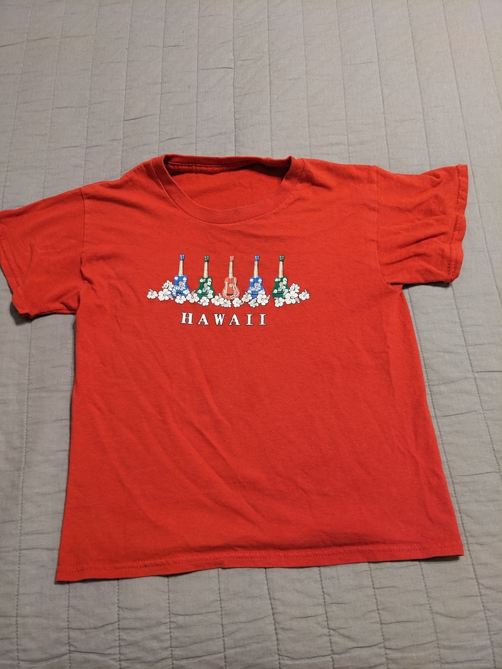 Kids Red Hawaii Graphic Tee